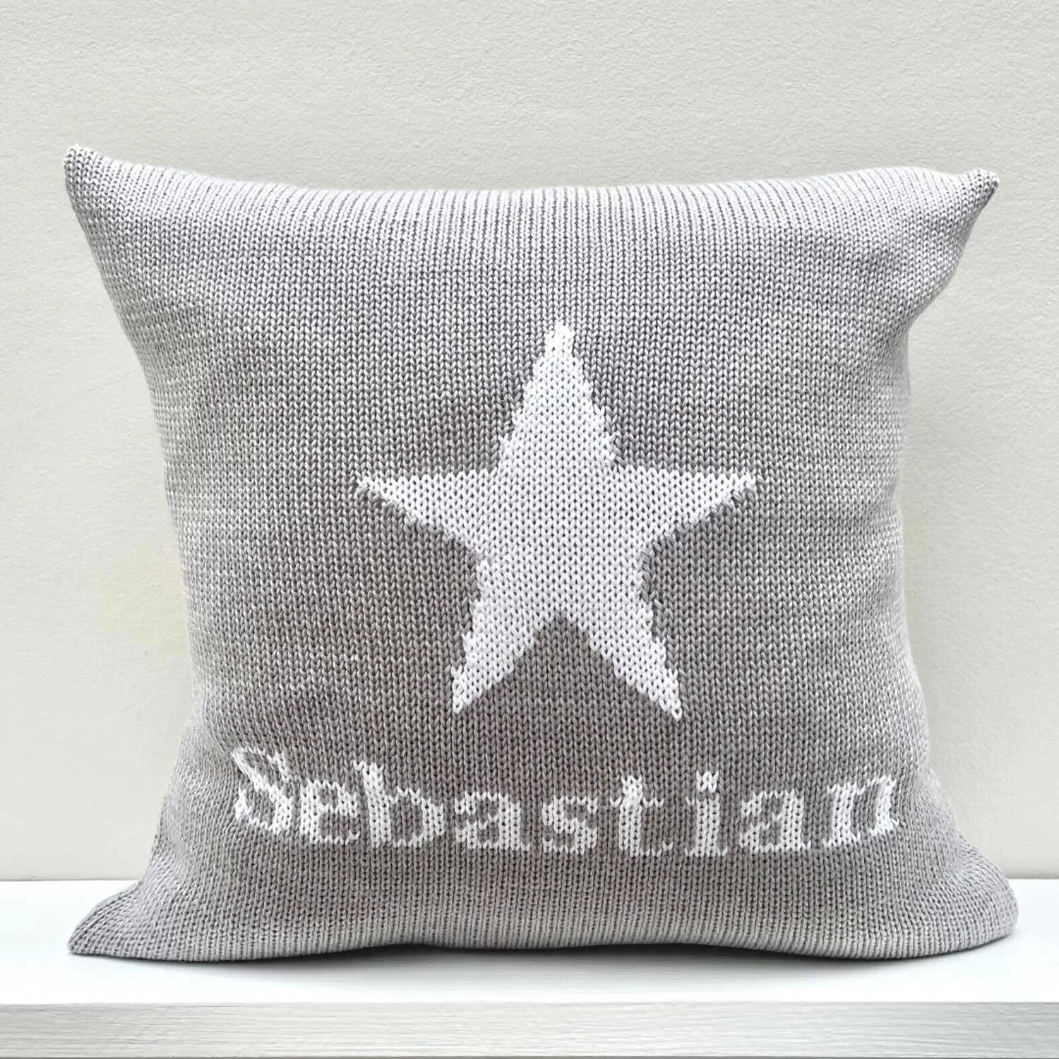 grey star cushion