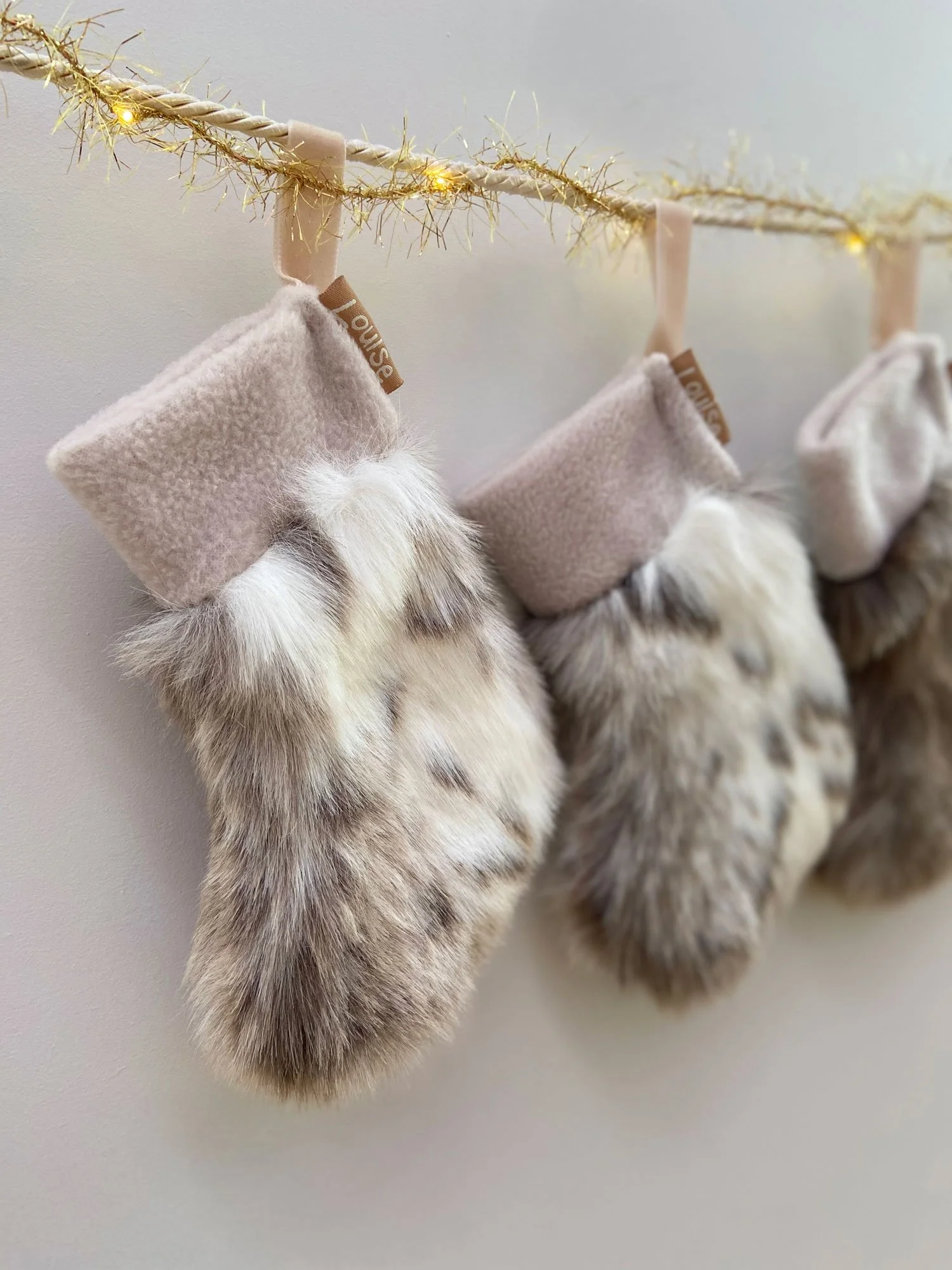 faux fur xmas stocking