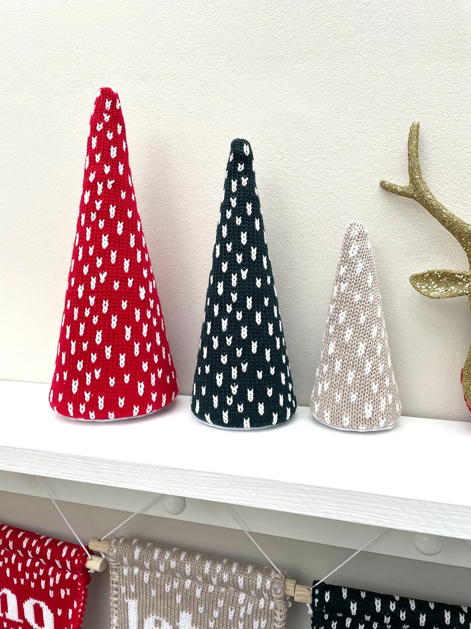 Decorative Christmas Cones - Set of 3