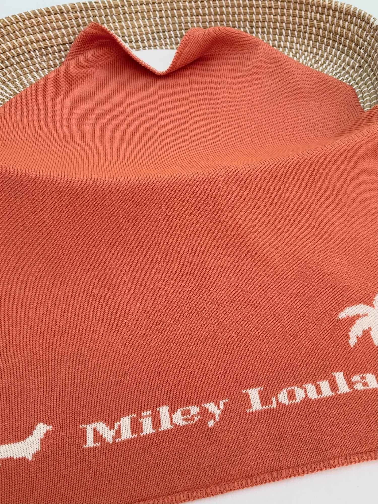 personalized palm tree baby blanket