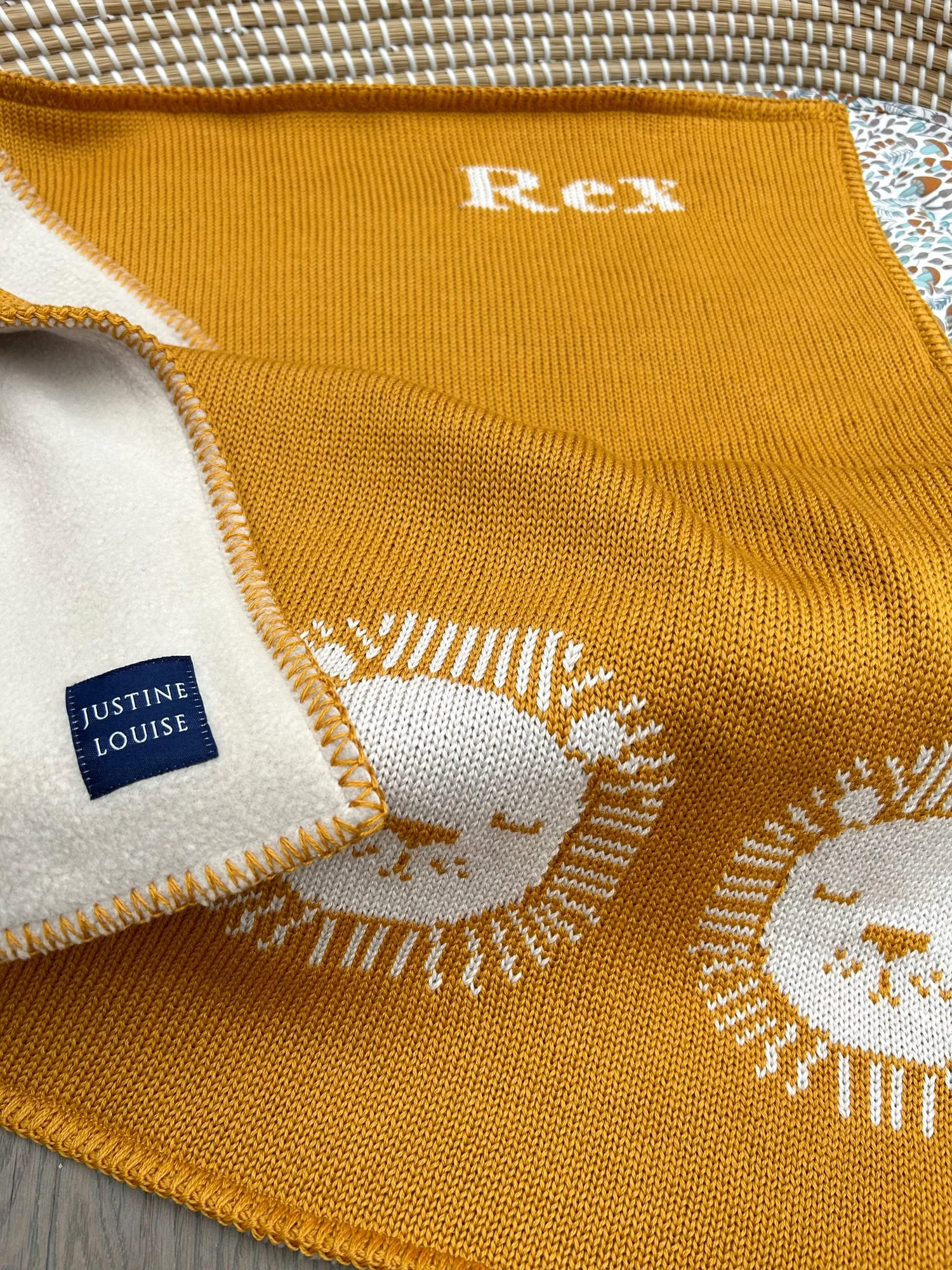 personalised lion blanket