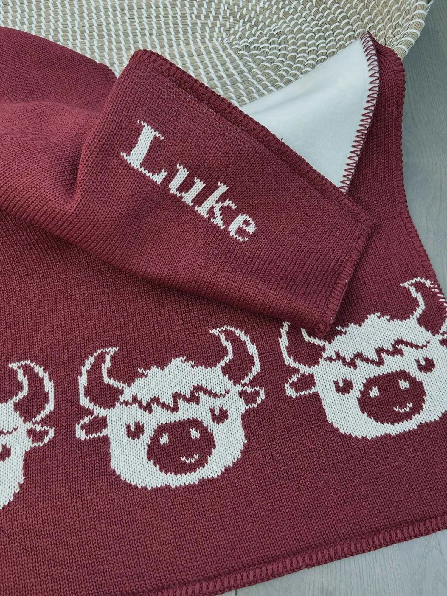 Mr. Bull Blanket in Merino Wool - Personalised