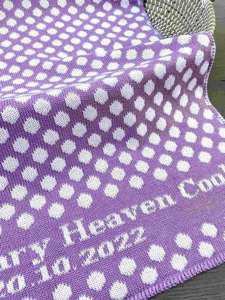 personalised spot baby blanket