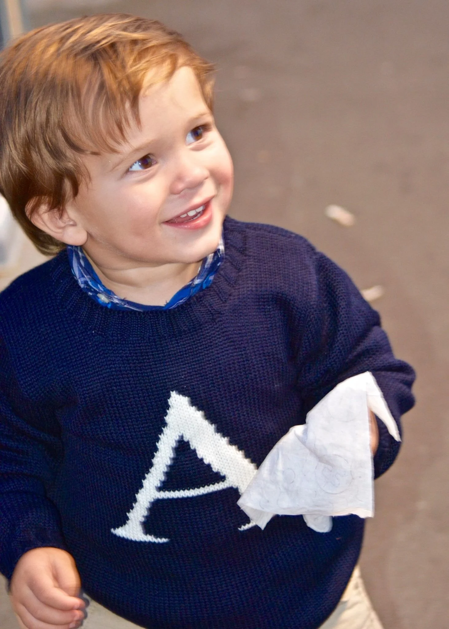 personalised monogram toddler sweater