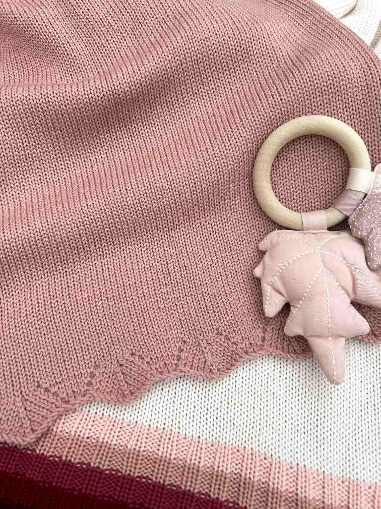 Scallop Knit Merino Wool Blanket - Personalised