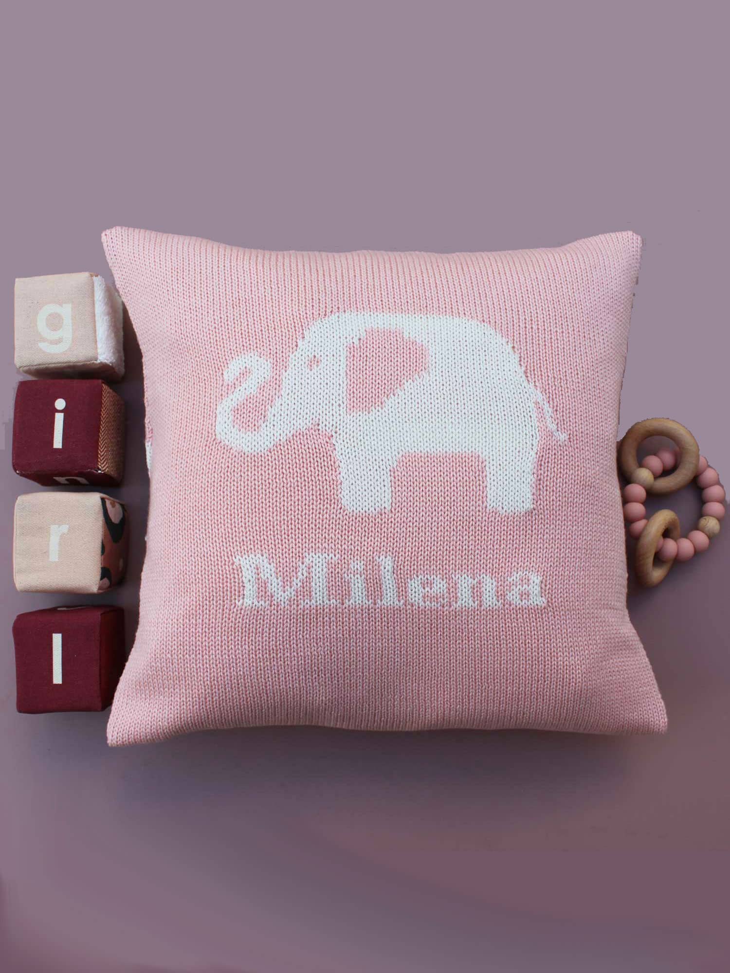 pink elephant pillow