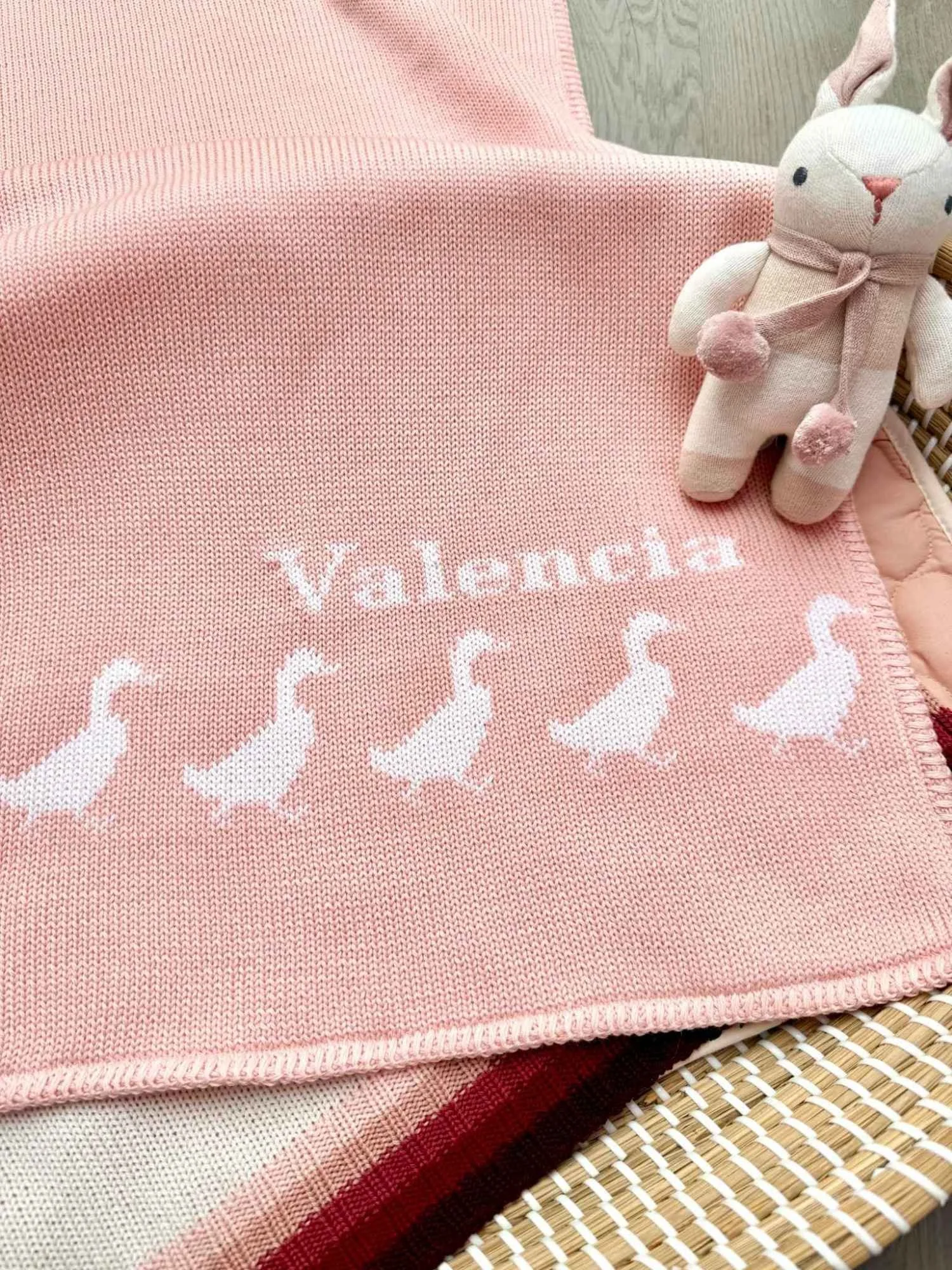 duck baby blanket personalised