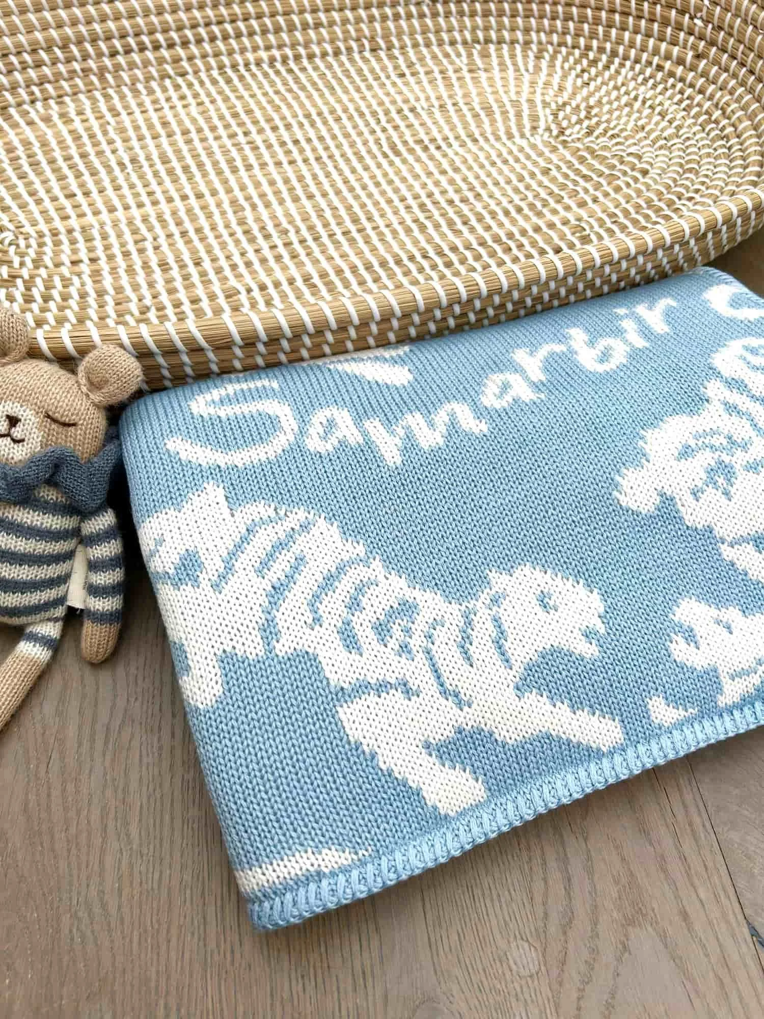 personalised tiger blanket for baby