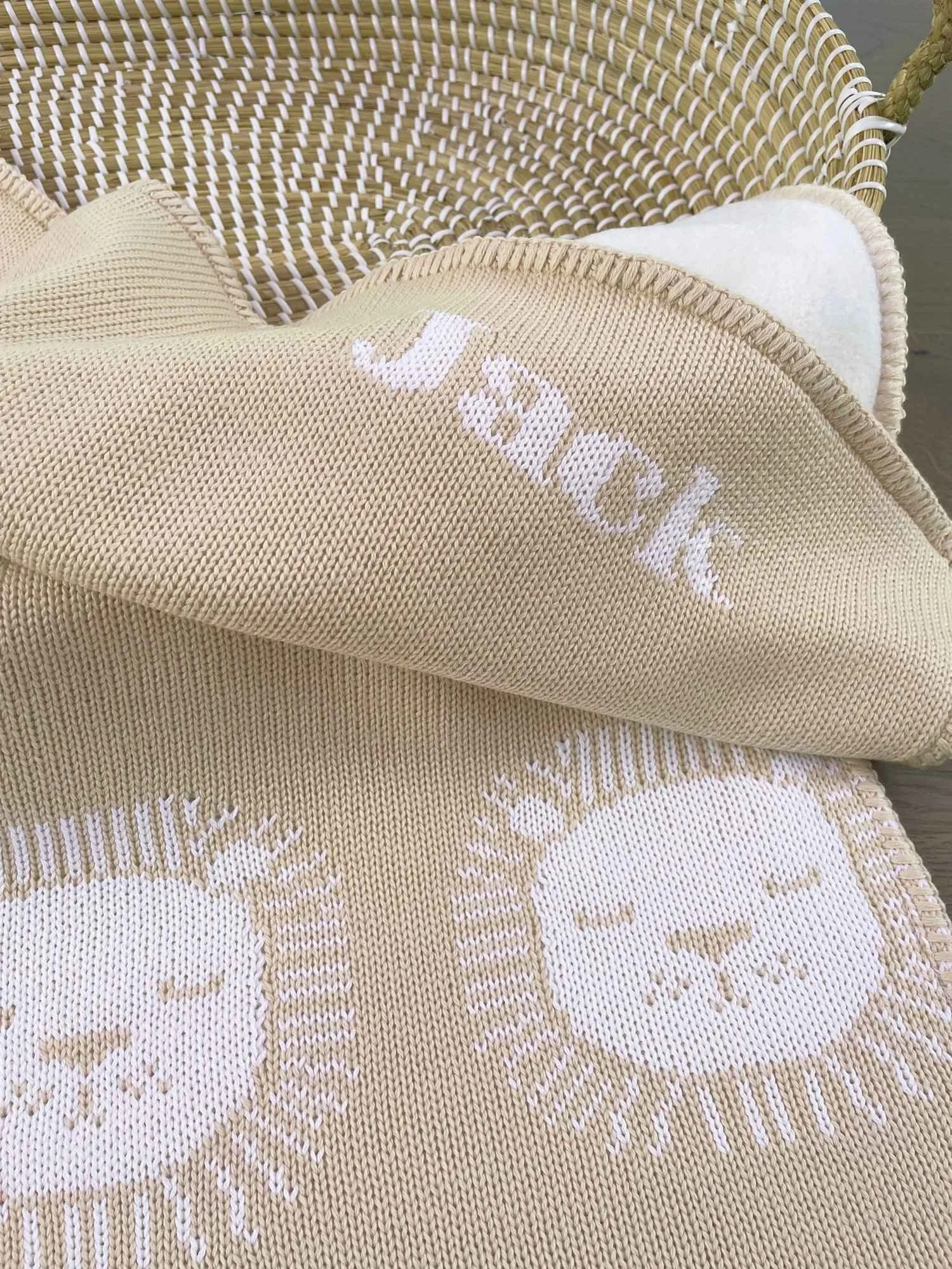 personalised lion blanket for babies
