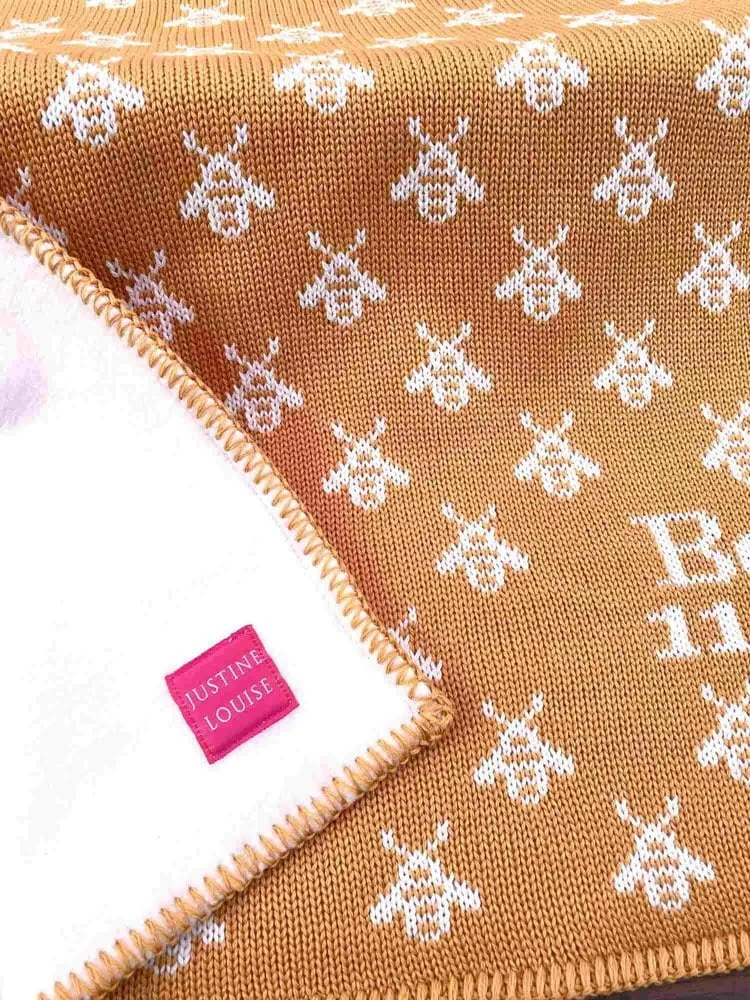 mustard knitted blanket for babies