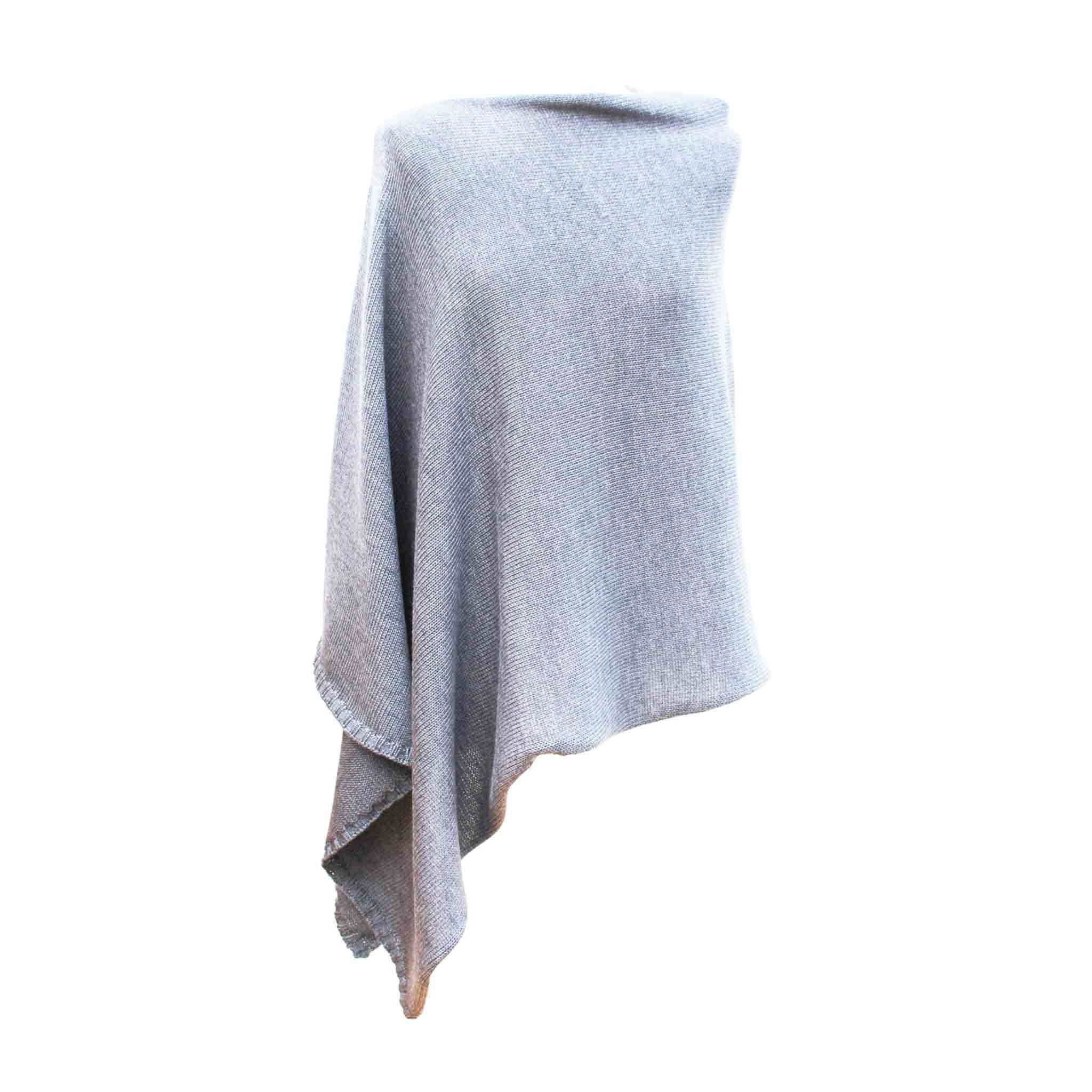 grey merino wool poncho for ladies
