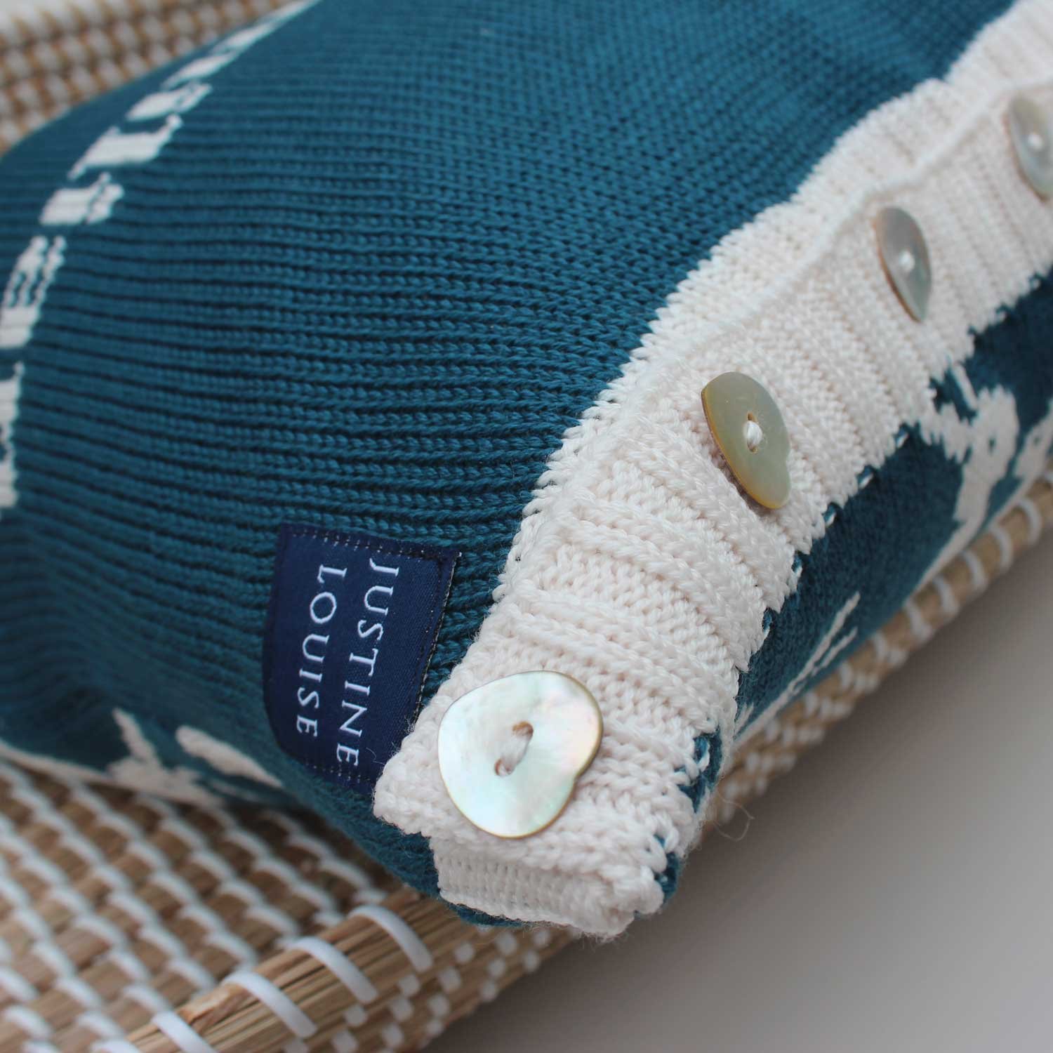 luxury merino knitted cushion