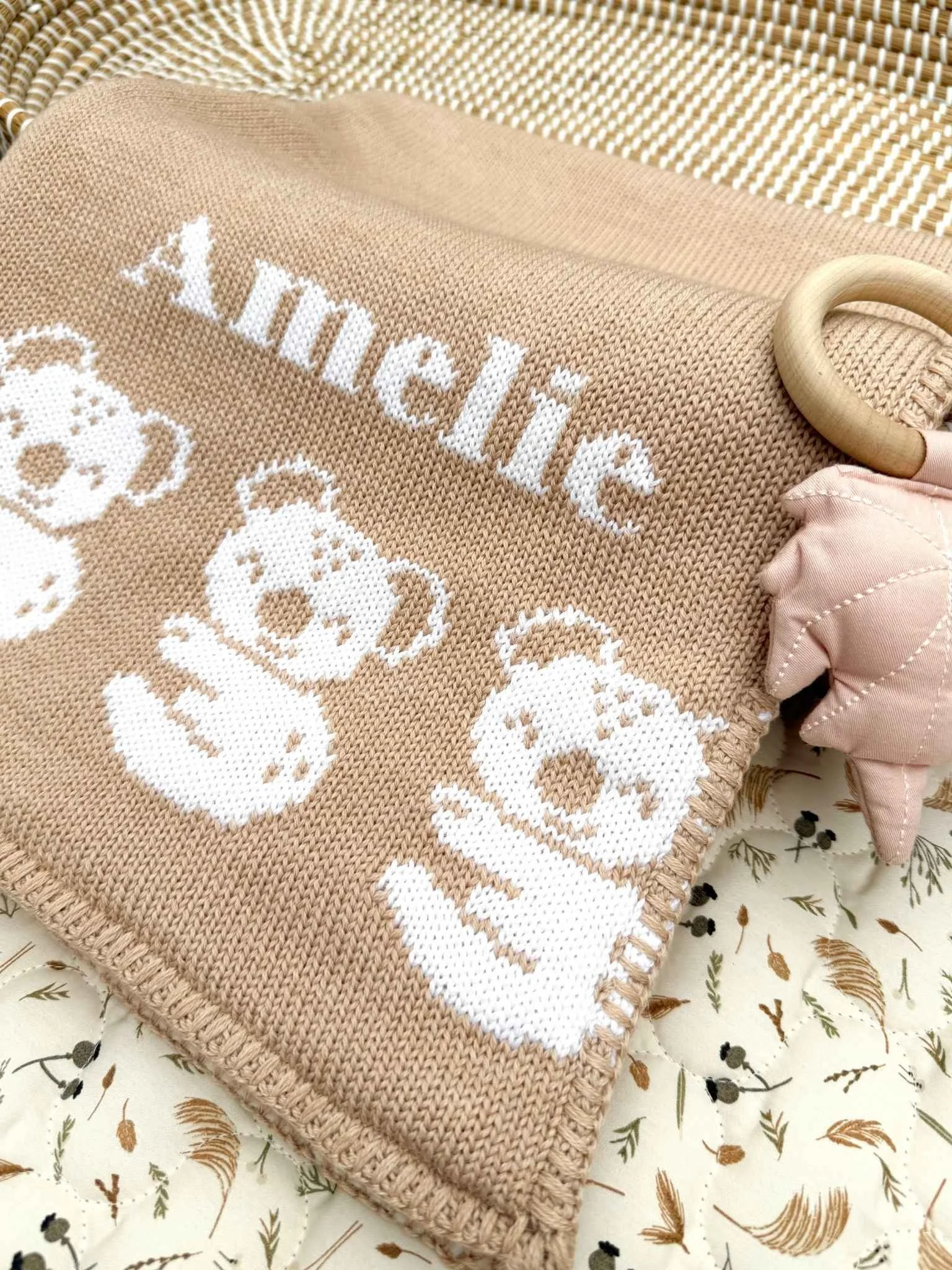 personalized baby koala blanket
