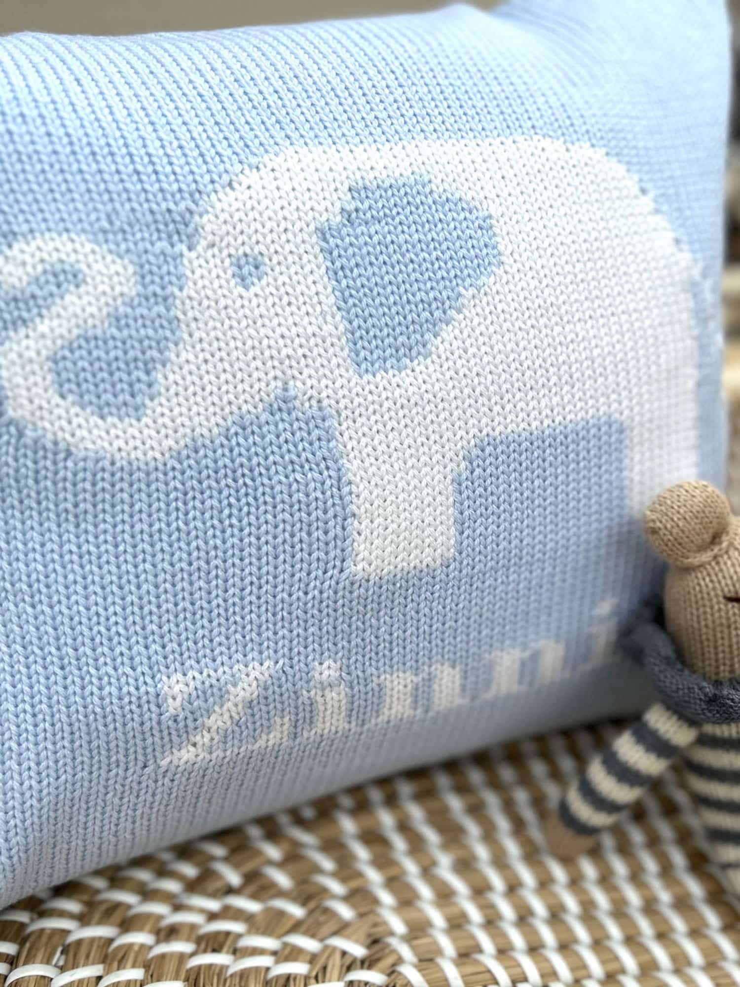 blue elephant cushion