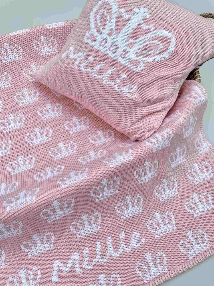 personalised crown cushion for baby