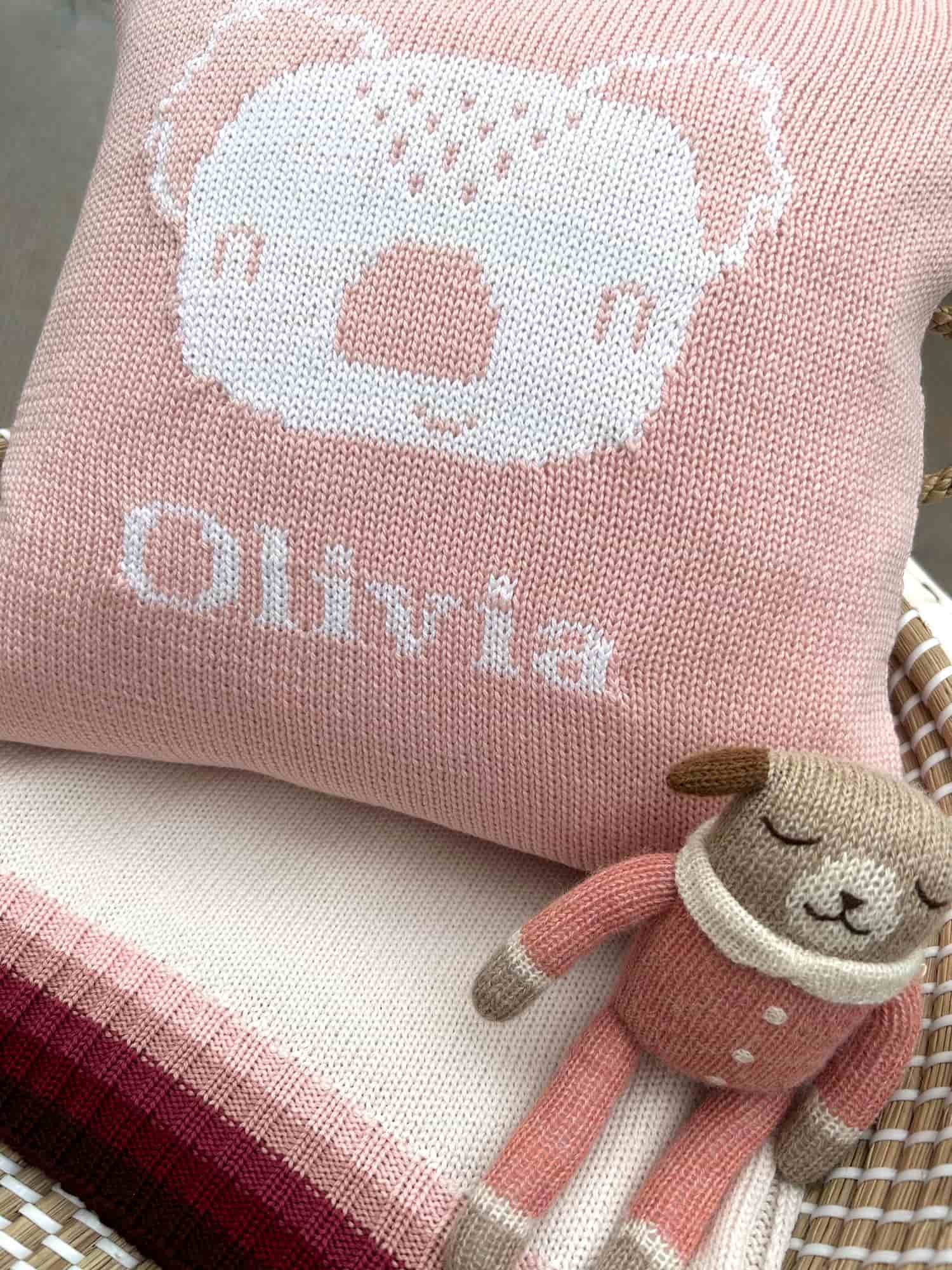 personalised koala cushion for babies