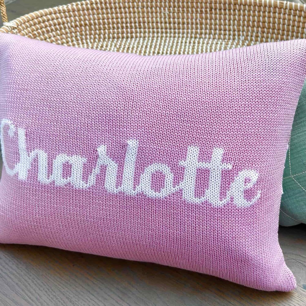 luxury personalised name cushion for girls