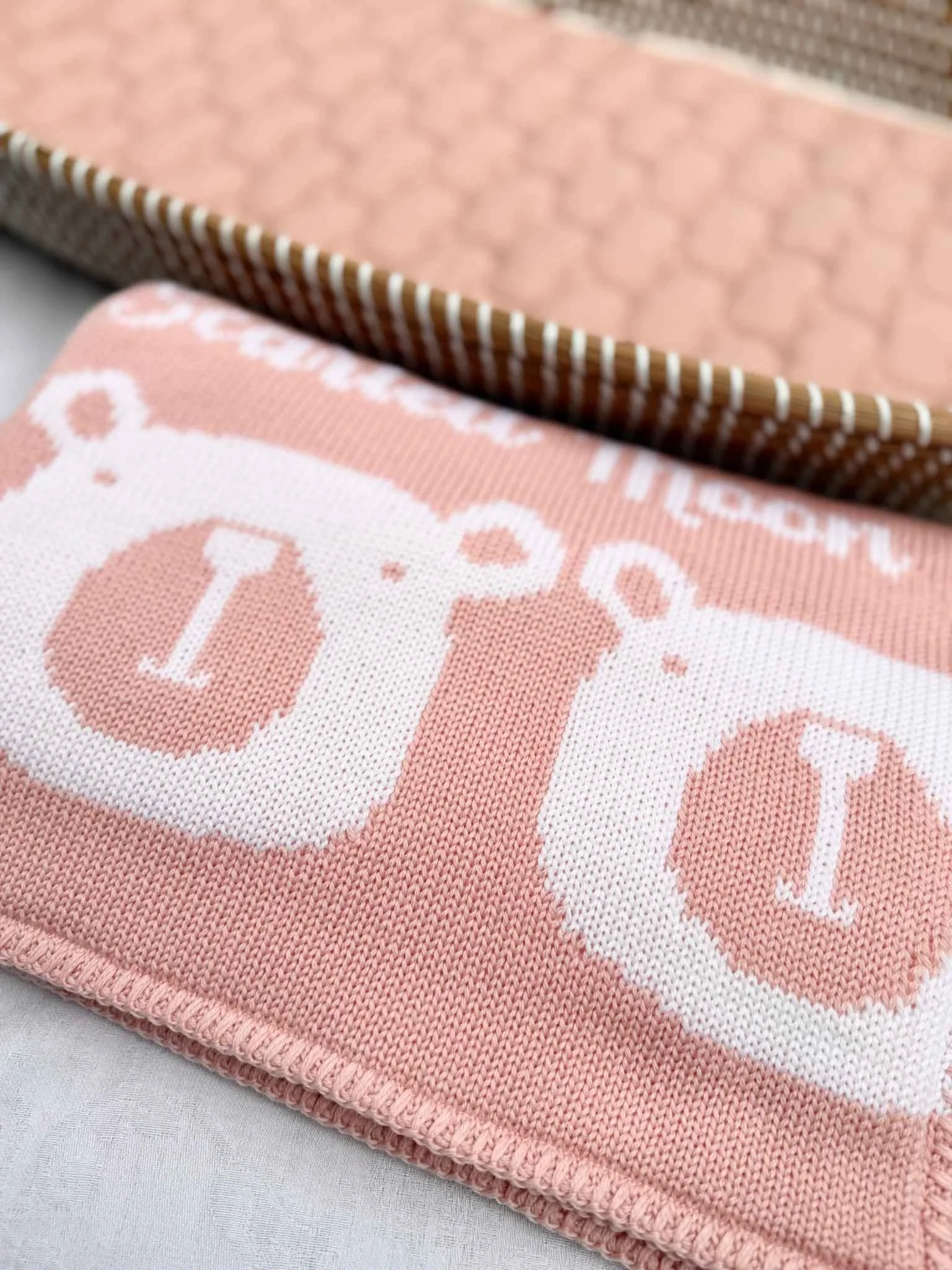 bear baby blanket personalised