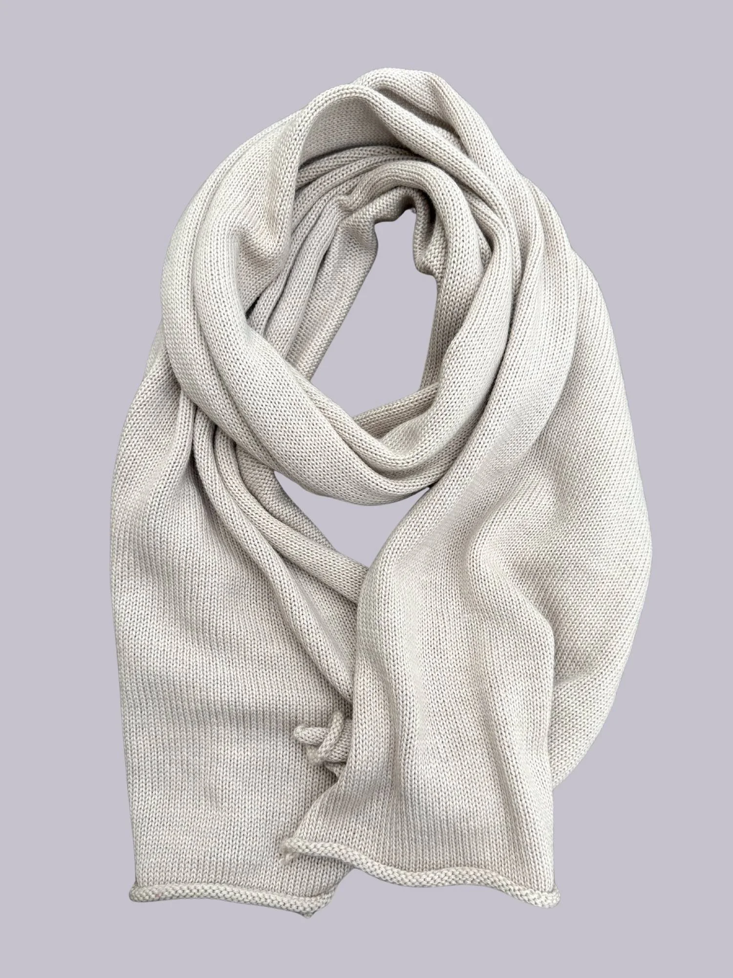 luxury merino knitted stone ladies' scarf