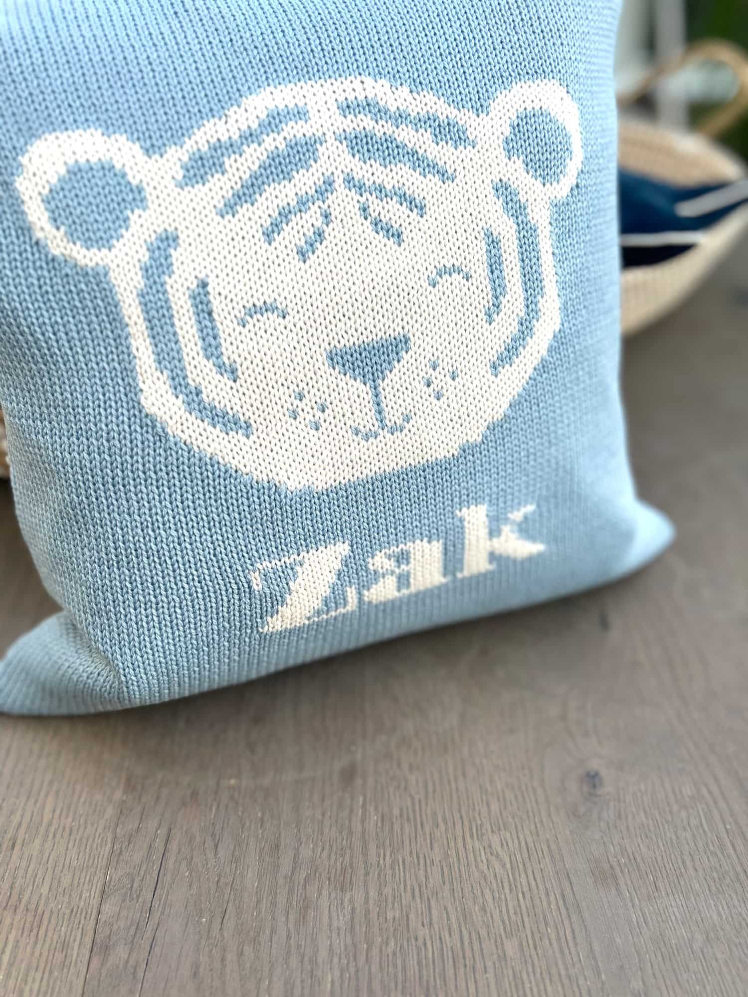 personalised tiger cushion for babies