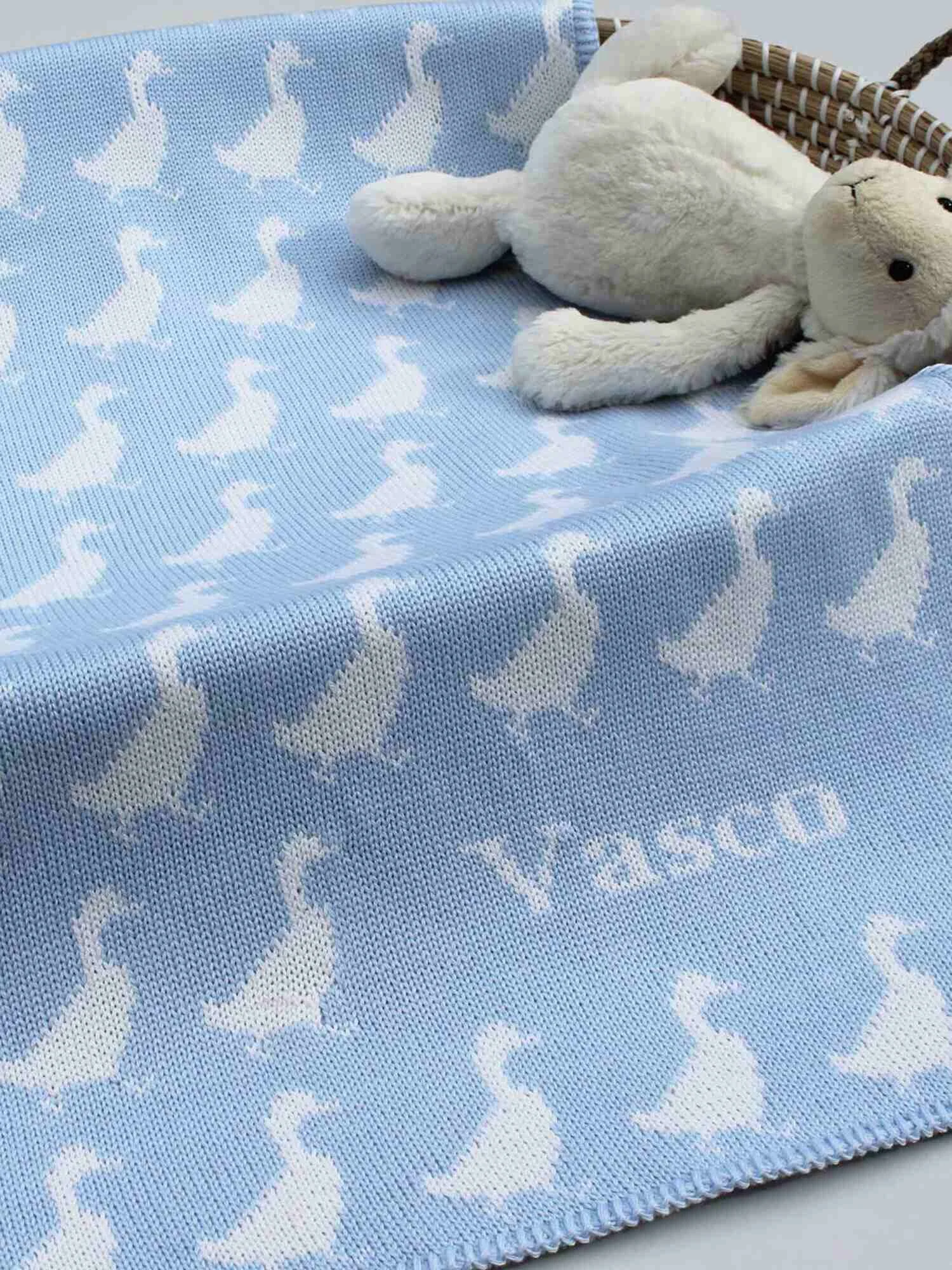 personalised duck blanket
