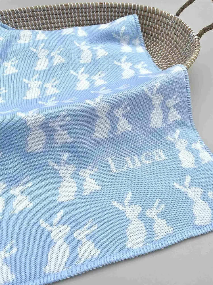 personalised bunny blanket for babies