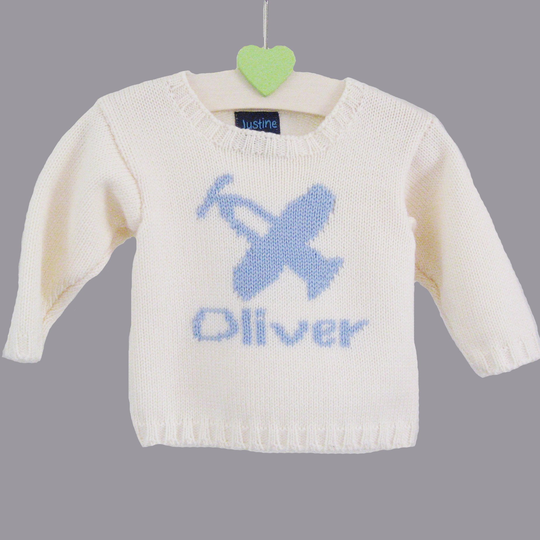 Plane Jumper with the name "Oliver" 0-3 months
