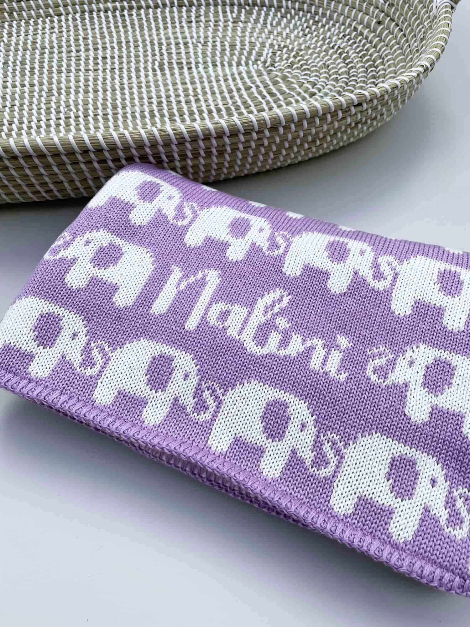 personalised elephant blanket for babies