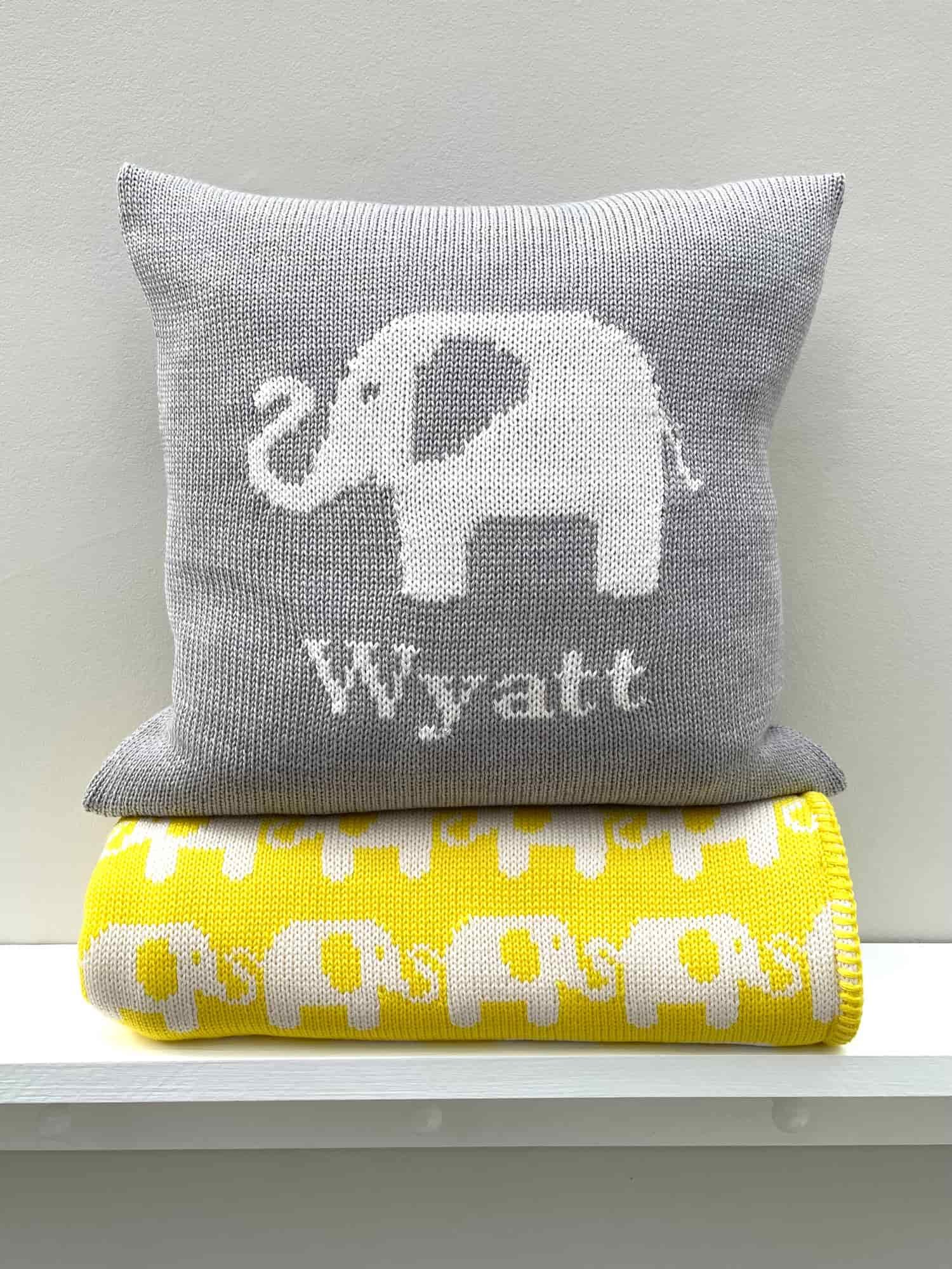 personalised elephant cushion