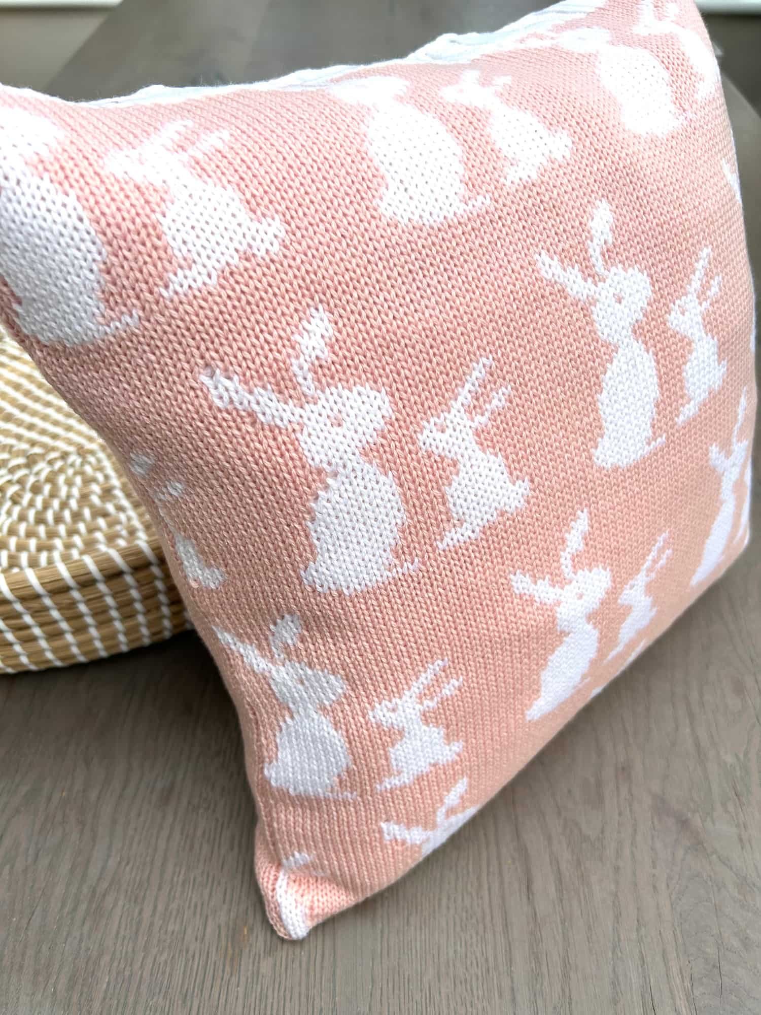 luxury merino bunny cushion for baby