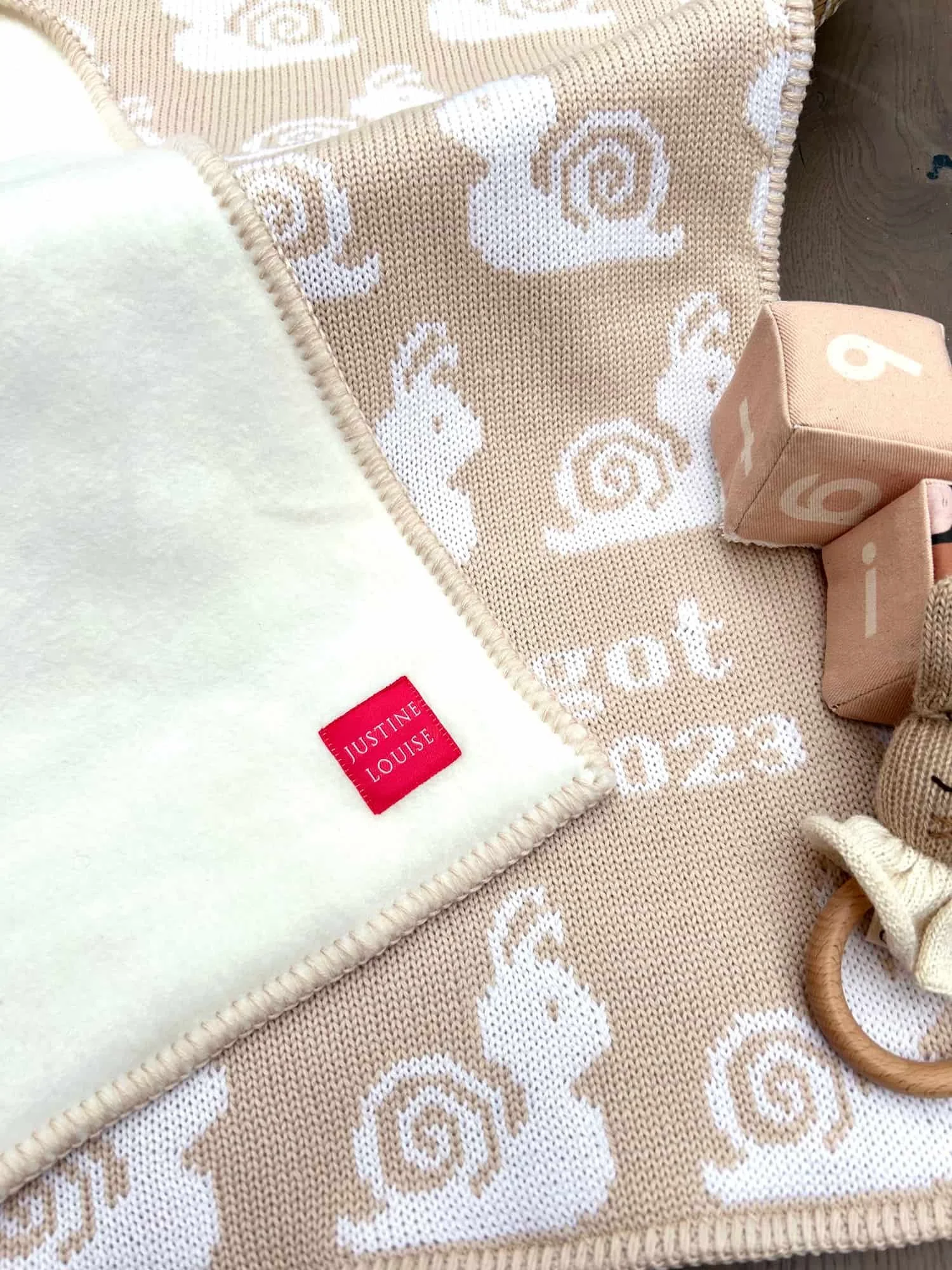 personalised snail blanket for babies