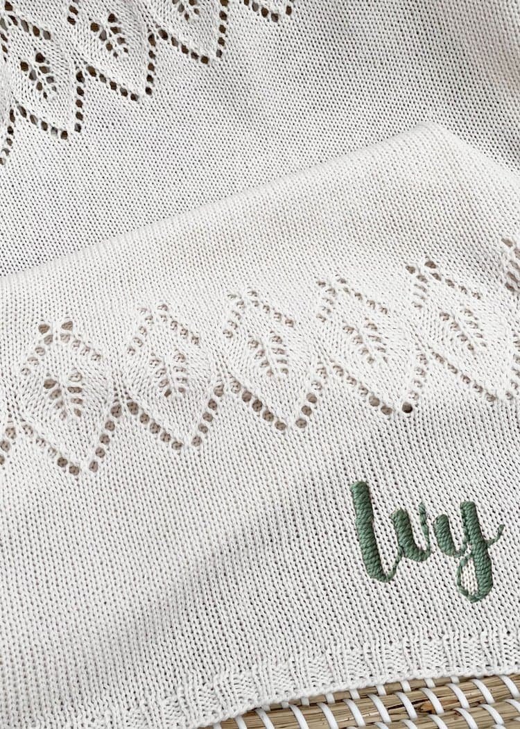 merino baby blanket with name