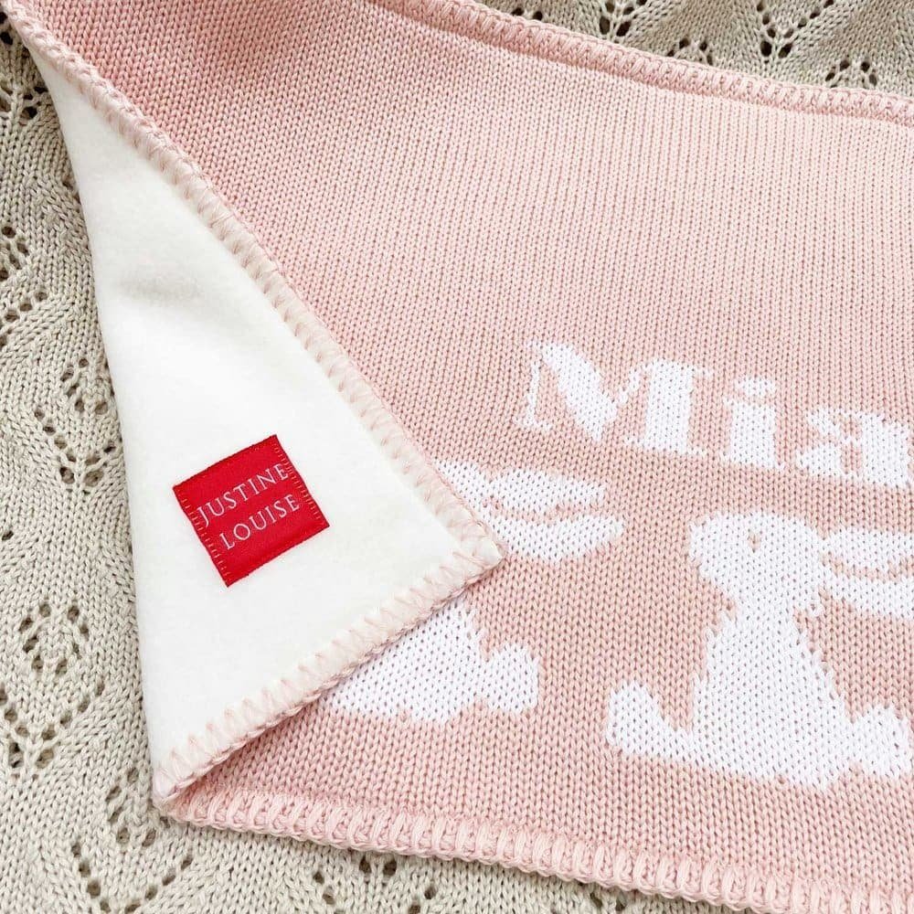 rabbit comforter in pink