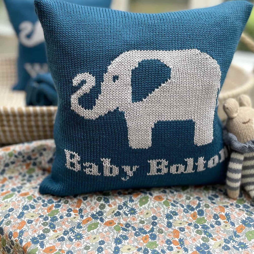 personalised elephant cushion