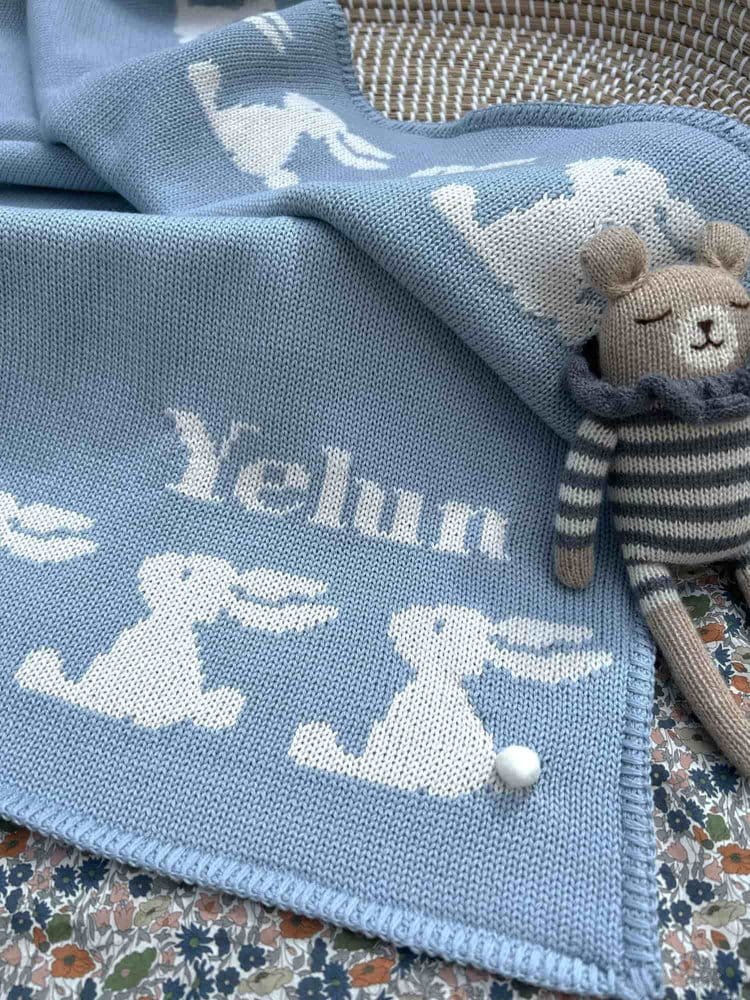 Personalised Rabbit Blanket for baby