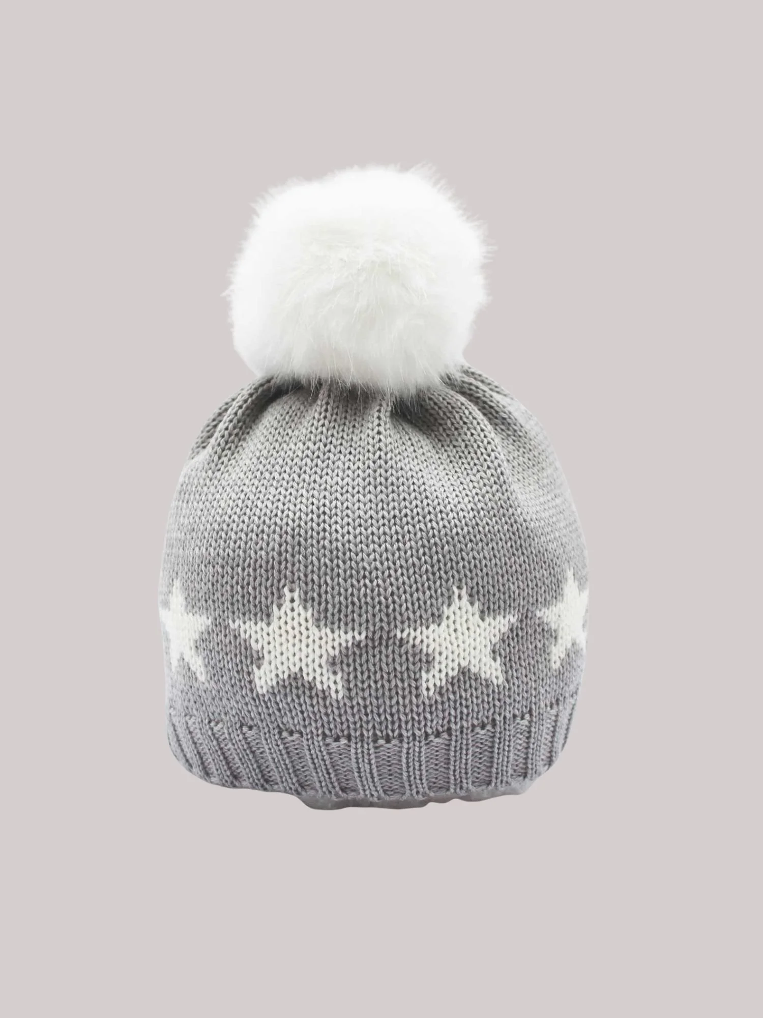 Star Knitted Baby Beanie in Merino Wool