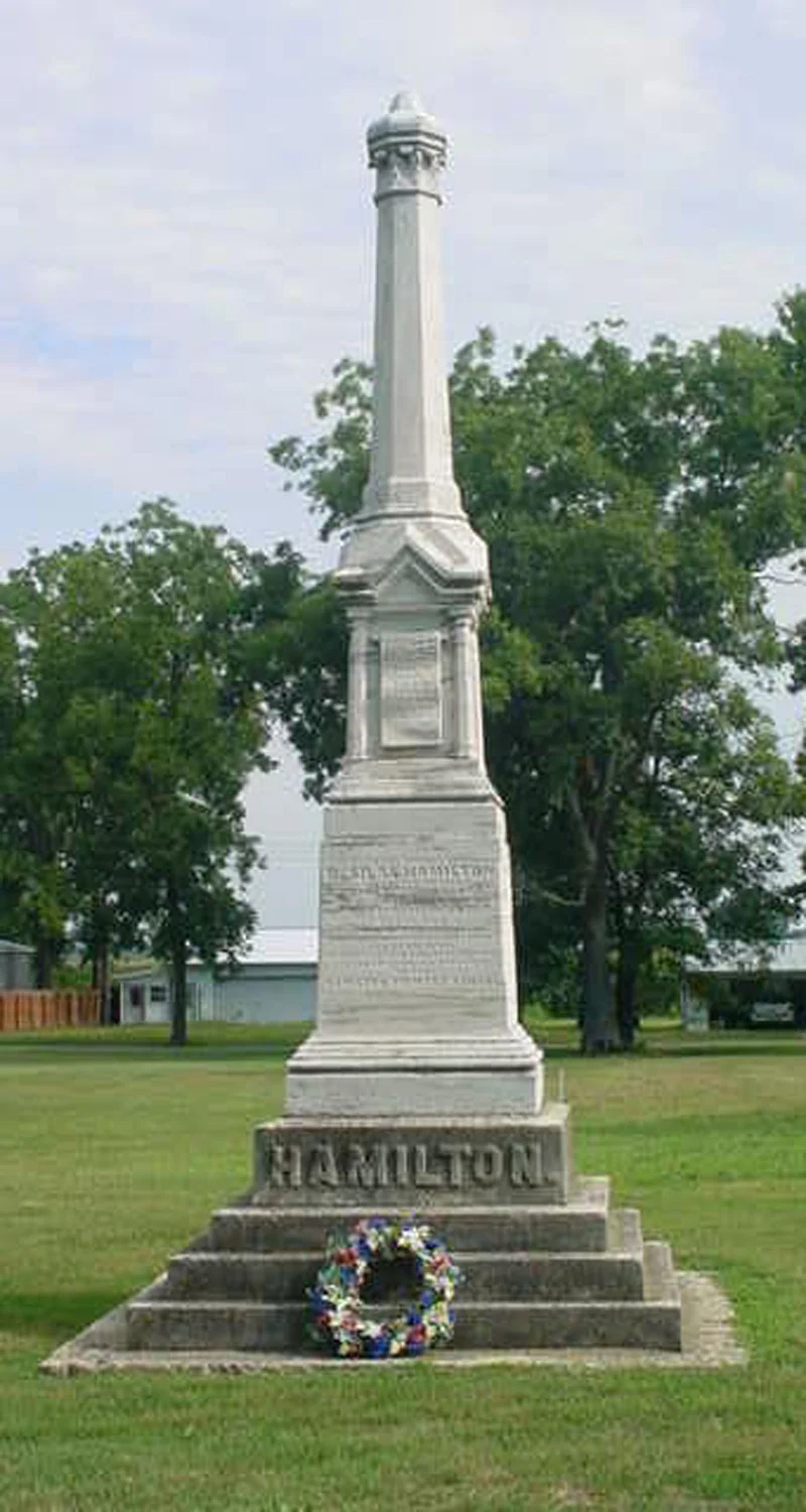 The monument was erected by a former slave, George Washington, to his former master Dr. Silas Hamilton, this is the only monument of its kind. No where in the world is there such a monument.