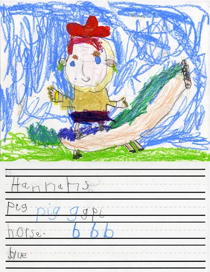 Hannah, self portrait, age 5