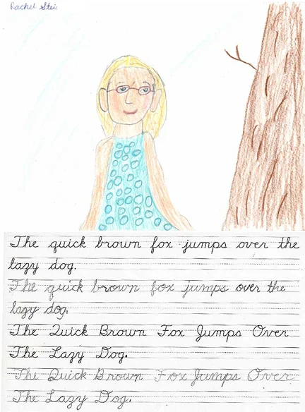 Rachel, self-portrait, age 10