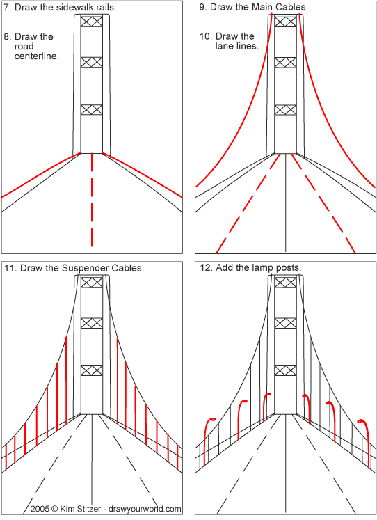How to Draw a Bridge  Step by Step Easy Drawing Guides  Drawing Howtos