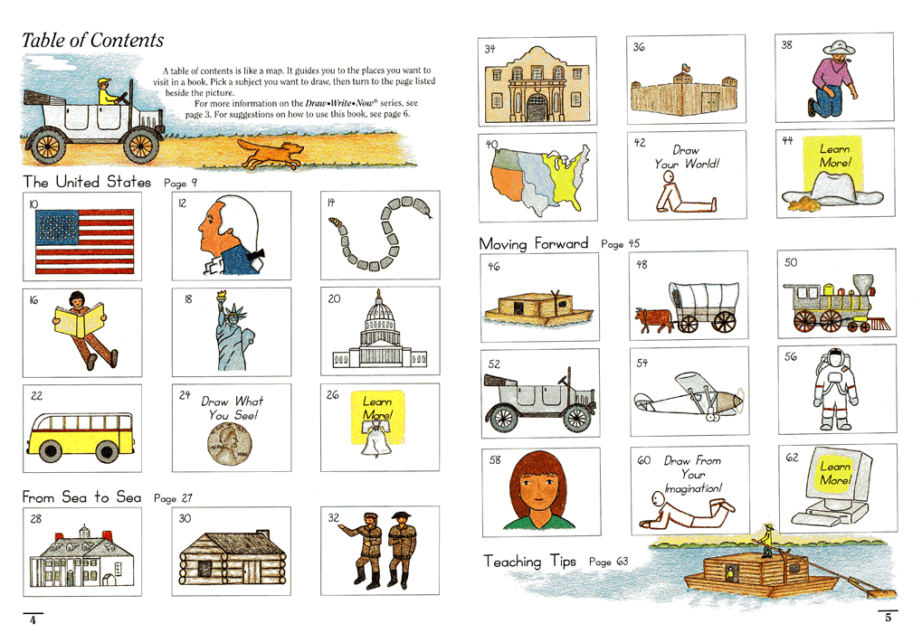 Draw Write Now, Book 5 Table of Contents