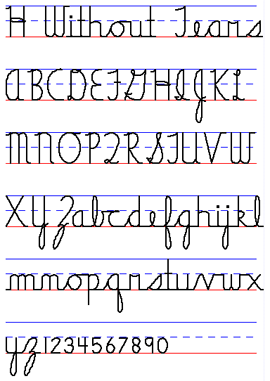 Handwriting Without Tears Cursive Alphabet Chart
