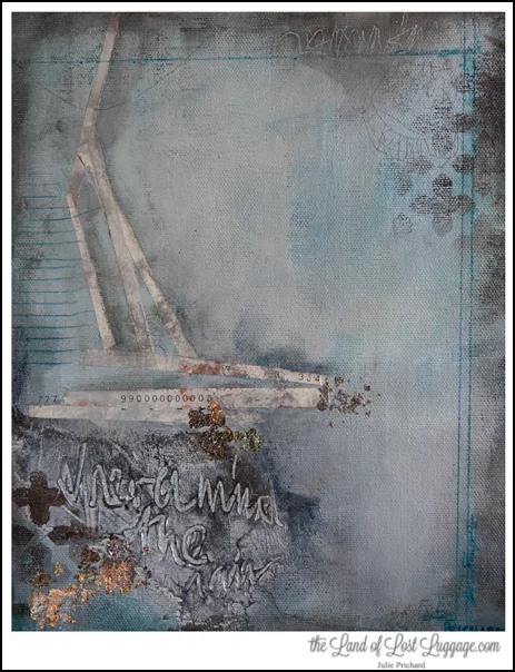 New art- acrylic, graphite and collage on canvas.