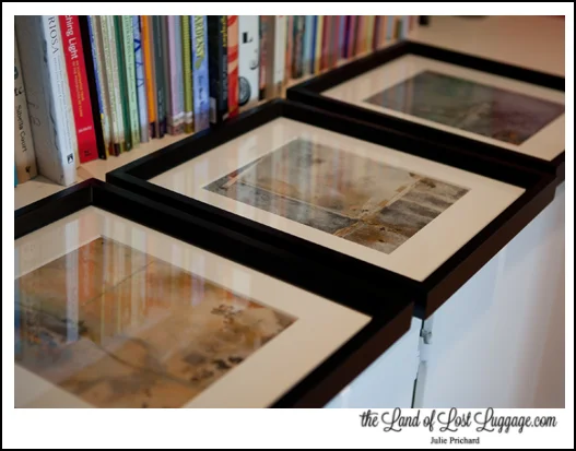 My framed originals getting ready for the show.