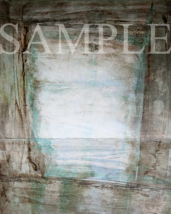Printed on beautiful 350 gsm art rag with archival inks. This signed print measures 7x8 5/8" and is printed on 8.5x11" paper. It is stunning in person. The textured paper makes this look like the actual painting!
