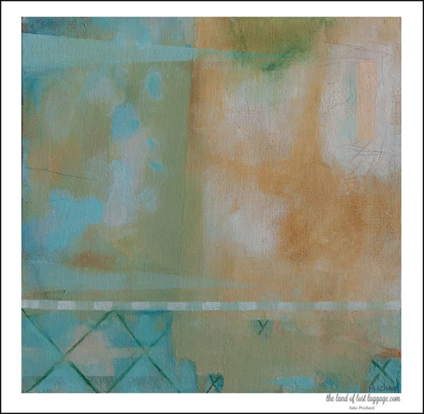 "Vintage Picnic" Acrylic and Graphite; 12x12" canvas
