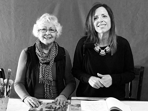 Chris Cozen and Julie Prichard on the set of our latest online workshop.