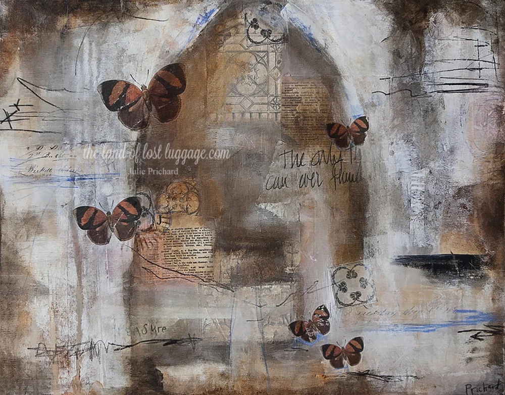 "Fading Memory" Original Mixed Media on Gallery Canvas 16x20x1.5"