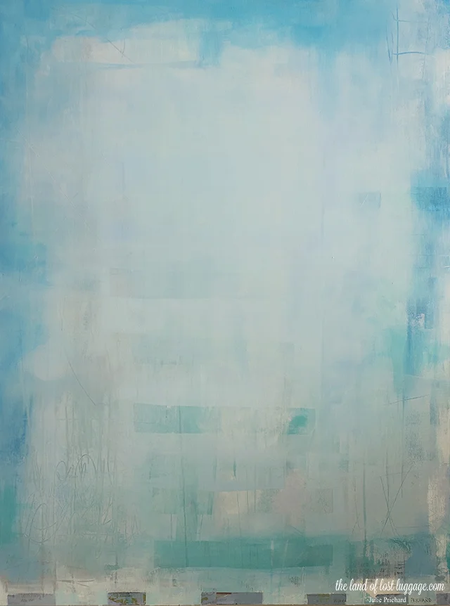 Untitled 12; Mixed media on stretched gallery canvas. 30x40x1.5" Original for sale now.