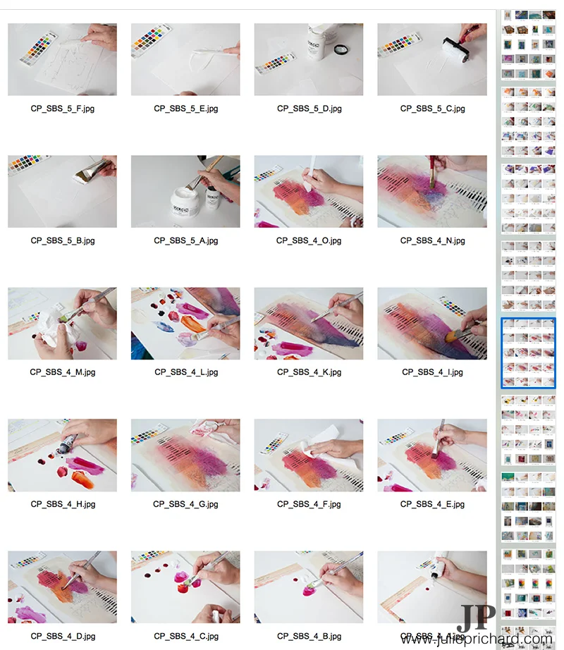 Stills from the book "Acrylic Solutions"; Photo credit- Julie Prichard